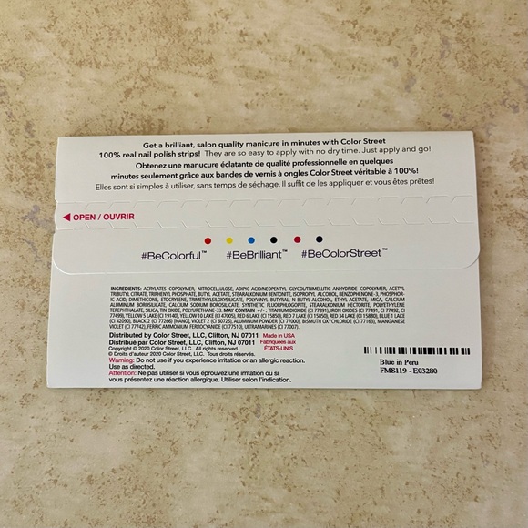 3/$25 Color Street Nail Polish Strips - Blue in Peru - Picture 2 of 2